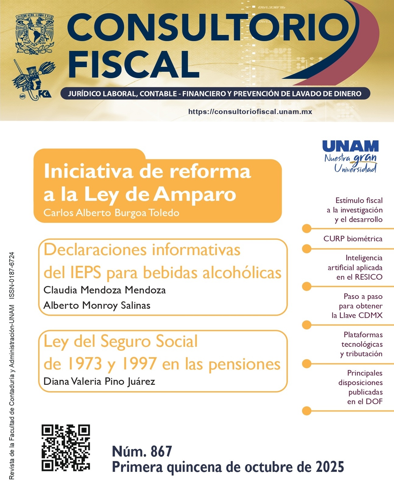 Portada de la última edición de la Revista Consultorio Fiscal